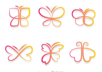 Butterfly Gradient Icons - vector gratuit #334429 