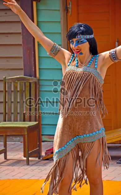 Dancer in a costume of Indian of America - Free image #334689