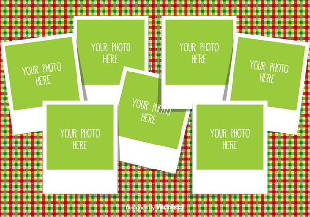 Christmas Photo Collage Template - vector gratuit #335349 