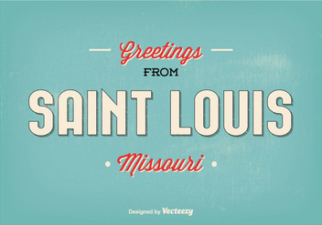 Vintage Style Saint Louis Greeting Illustration - vector gratuit #338149 