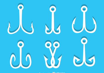 Fish Hook Icons - Free vector #339259