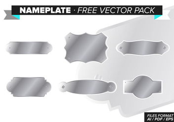 Nameplate Free Vector Pack - vector #341959 gratis