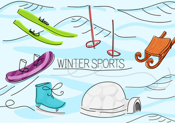 Free Winter Sports Vector Background - vector gratuit #343749 