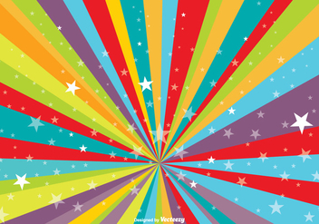 Colorful Burst Background with Stars - бесплатный vector #345349