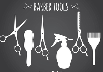 Barber Tools Silhouette - vector #346749 gratis