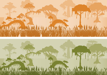 Swamp Landscapes - vector gratuit #347369 