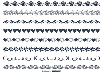 Cute Hand Drawn Style Borders - Kostenloses vector #347509