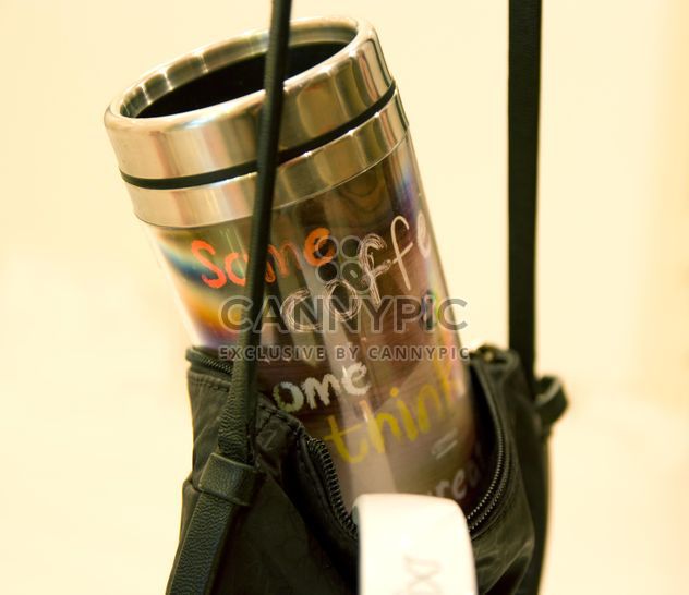 Thermo cup in handbag closeup - Free image #348019