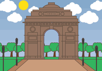 India Gate Vector - Free vector #348319