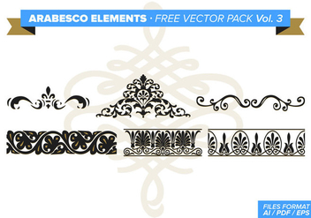 Arabesco Elements Free Vector Pack Vol. 3 - Free vector #348829