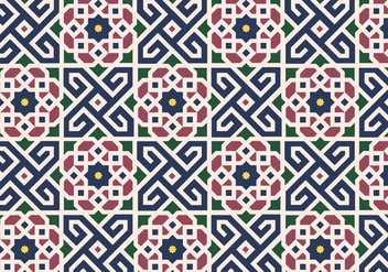 Floral Moroccan Pattern Background Vector - Free vector #349599