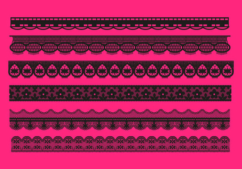 Lace Trim Patterns Vector - Free vector #349749