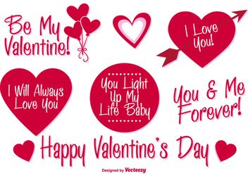 Valentine's Day Vector Labels - Free vector #350159