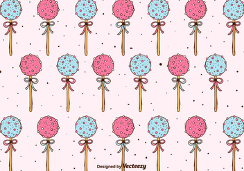 Cake Pops Pattern Background - Free vector #350609