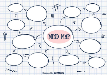 Hand Drawn Mind Map Vector - Kostenloses vector #350689