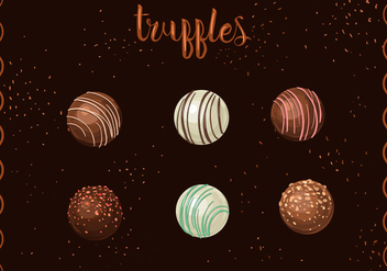 Round Chocolate Truffles - vector gratuit #351669 