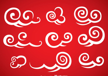 Decorative Chinese Clouds Vector Set - vector #351959 gratis