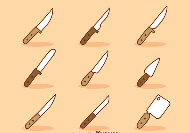 Cartoon Knife Sets Vector - бесплатный vector #351969