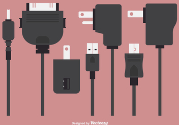 Flat Phone Chargers Vector Elements - Free vector #352049