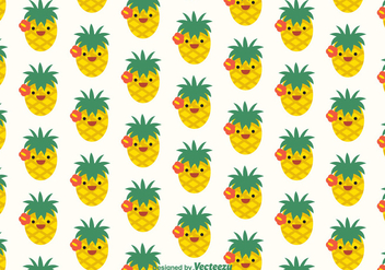 Free Ananas Faces Vector Pattern - Free vector #352379