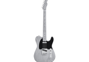 Grayscale Fender Telecaster Guitar Vector - vector gratuit #352929 