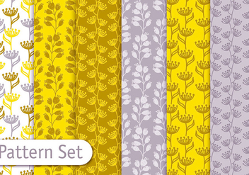 Mustard Yellow Pattern Set - Kostenloses vector #353059