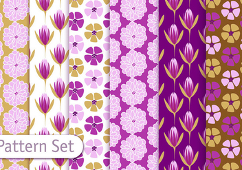 Floral Decorative Pattern Set - vector #353089 gratis