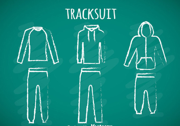 Tracksuit Chalk Draw Icons - vector #353369 gratis