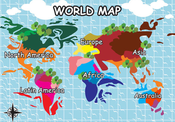 World Map Illustration Vector - vector gratuit #353599 