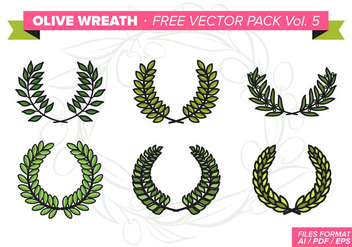 Olive Wreath Free Vector Pack Vol. 5 - Free vector #353969