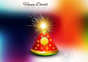 Diwali Firecracker On Colorful Background - бесплатный vector #354529