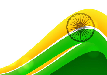 Tricolor Of Indian Flag On White Background - Free vector #354699