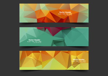 Header With Colorful Polygons - Kostenloses vector #354769