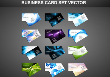 Business Card On Gray Background - vector gratuit #355039 