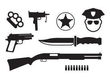 Minimal Crime Vector Icons - Free vector #355649