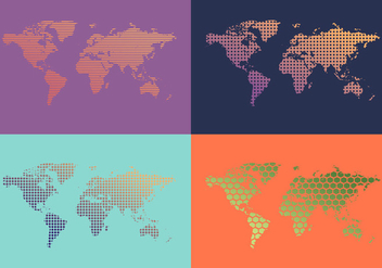 Free World Map Patterns Vector - бесплатный vector #355729