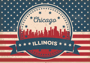 Chicago Illinois Skyline Illustration - vector gratuit #355939 