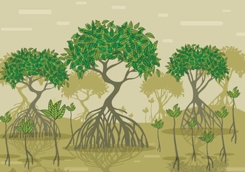 Mangrove Vector Forest - Kostenloses vector #356009