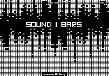 Sound Bars Pixel Vector Background - vector gratuit #356279 