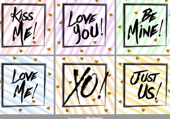 Brushed Love Vector Labels - Free vector #356339