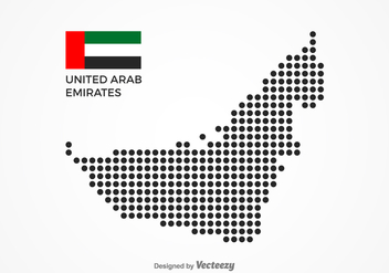 Free Dotted UAE Map Vector - бесплатный vector #356349