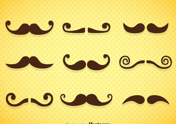 Mustaches Icons Vector - бесплатный vector #357119