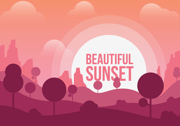 Free Beautiful Sunset Vector - Free vector #357159