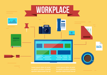 Free Work Place Vector Elements and Icons - vector gratuit #357399 