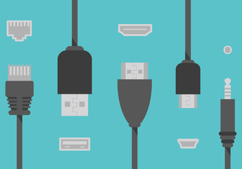 Hdmi Cable Wire Flat Illustration Vector - Free vector #357919