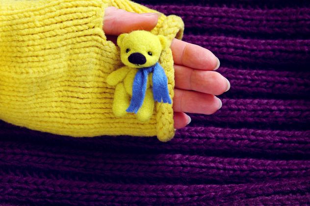 Toy bear in hand - Free image #359169