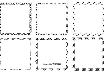 Hand Drawn Style Frame Set - Free vector #359799