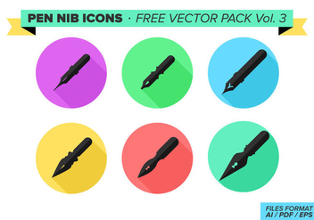 Pen Nib Icons Free Vector Pack Vol. 3 - Kostenloses vector #360109