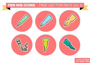 Pen Nib Icons Free Vector Pack Vol. 5 - vector gratuit #360179 
