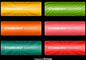 Starburst Vector Banners - vector #360259 gratis
